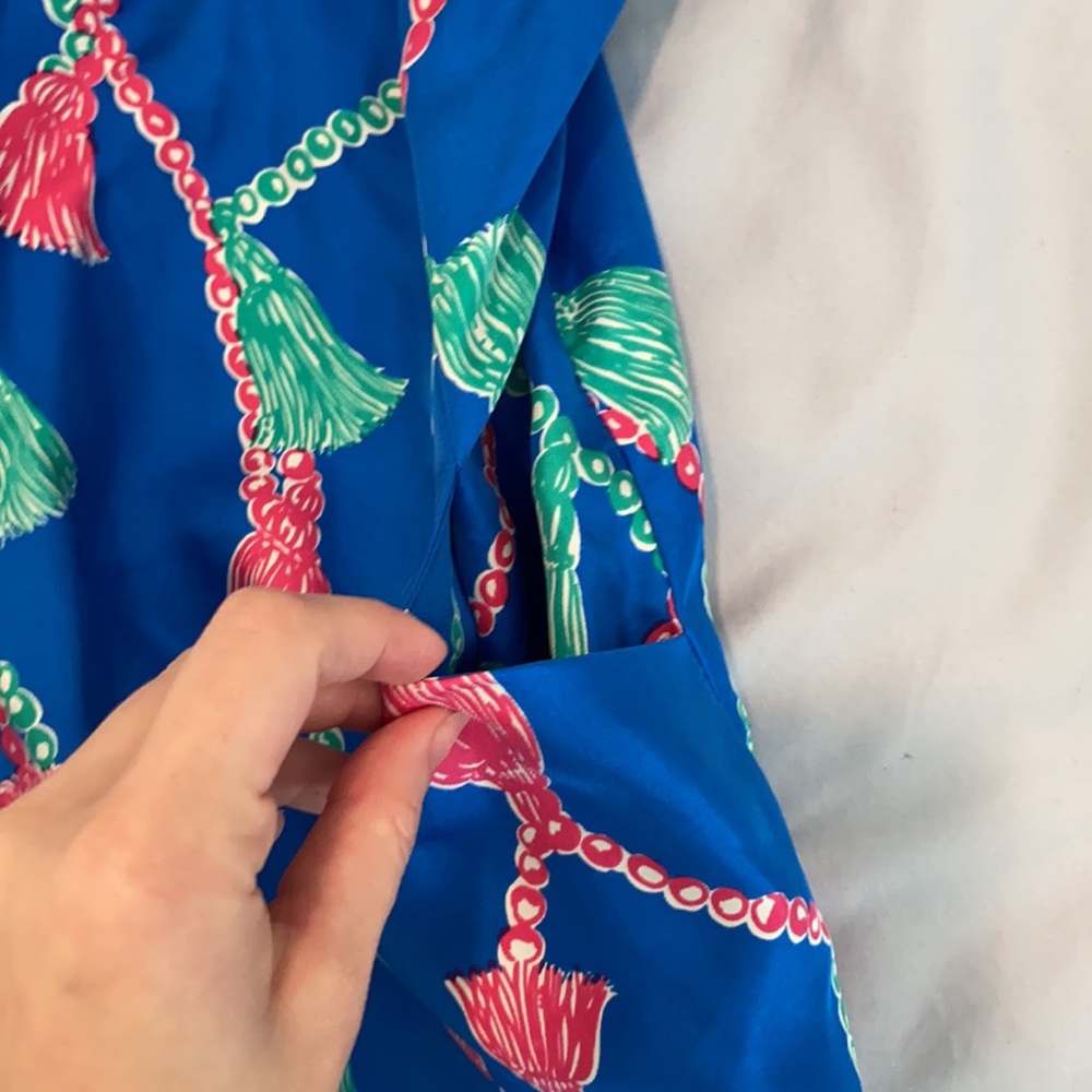 Lilly Pulitzer Dress Blue with Pockets Size 2 - Picture 2 of 8